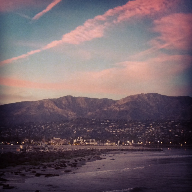 Santa Barbara Harbor at sunset